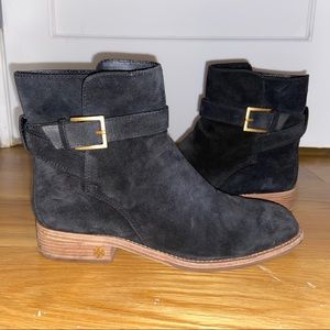 Tory Burch black suede booties